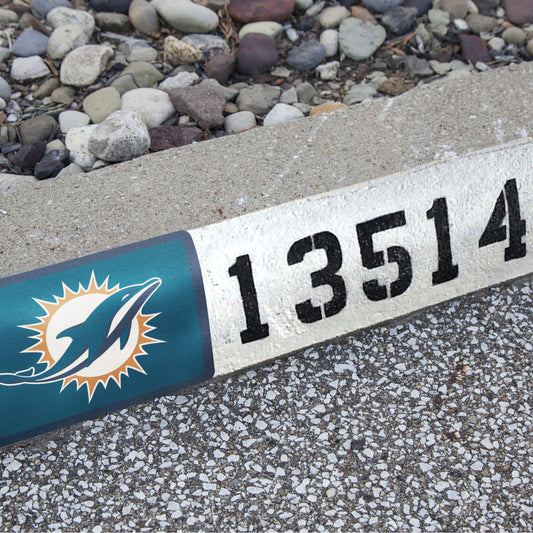 Miami Dolphins:  Alumigraphic Address Block Logo        - Officially Licensed NFL    Outdoor Graphic