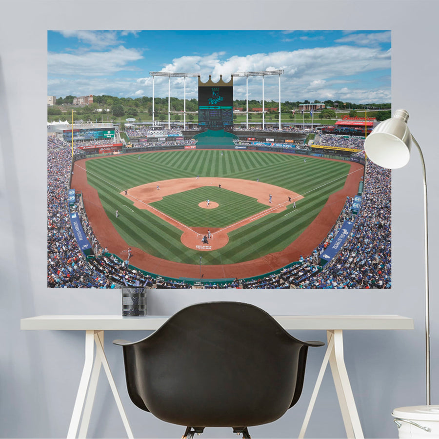 Kauffman Stadium - Peel & Stick Poster - Official MLB - Kansas City Royals - Reusable Vinyl Wall Decal