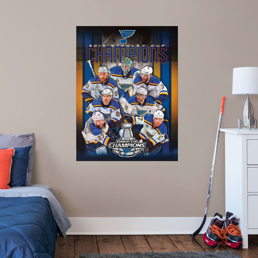 2019 Stanley Cup Champions - Peel & Stick Poster - Official NHL - St. Louis Blues - Reusable Vinyl Wall Decal
