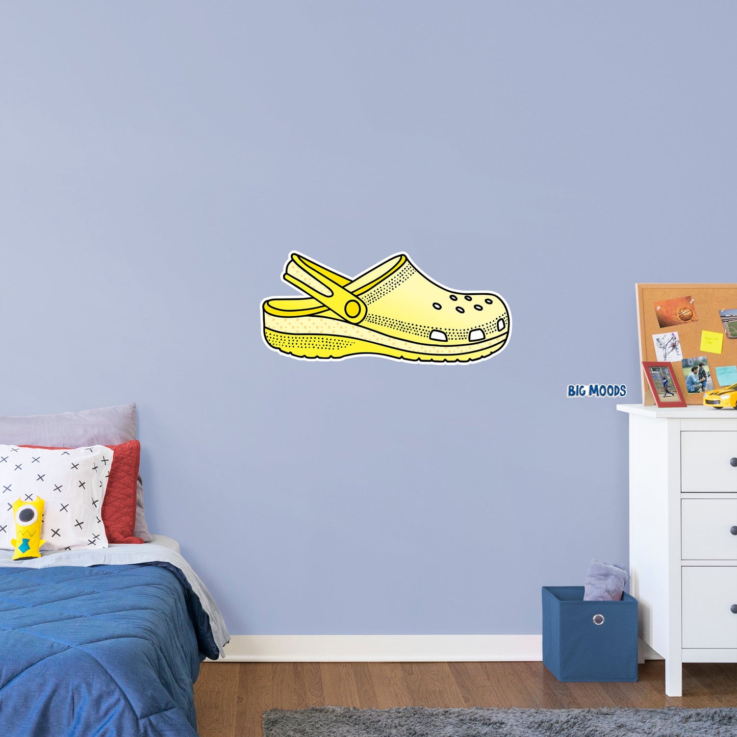 Slip On Sandal (Yellow)        - Officially Licensed Big Moods Removable     Adhesive Decal