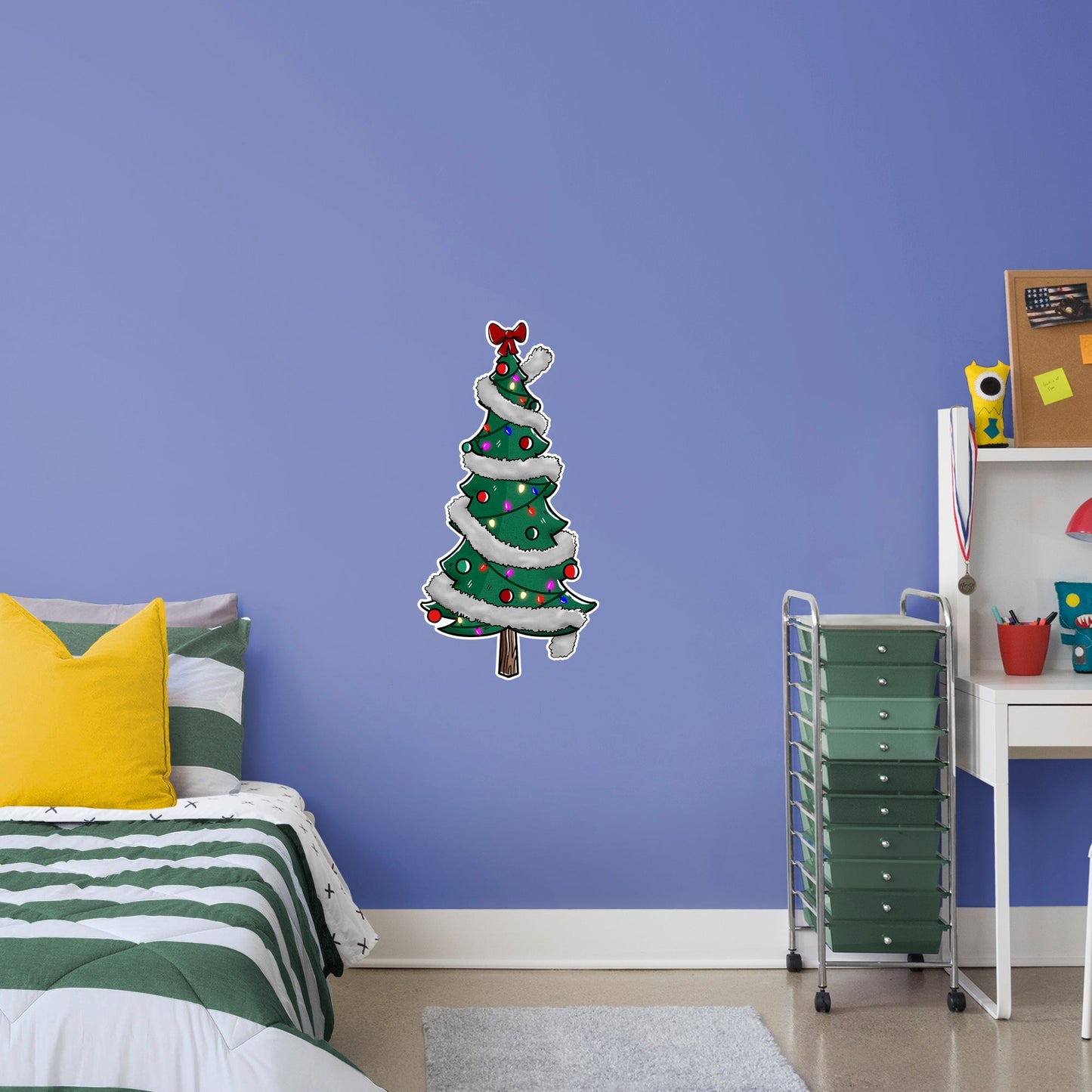 Christmas Tree with Tinsel        - Officially Licensed Big Moods Removable     Adhesive Decal