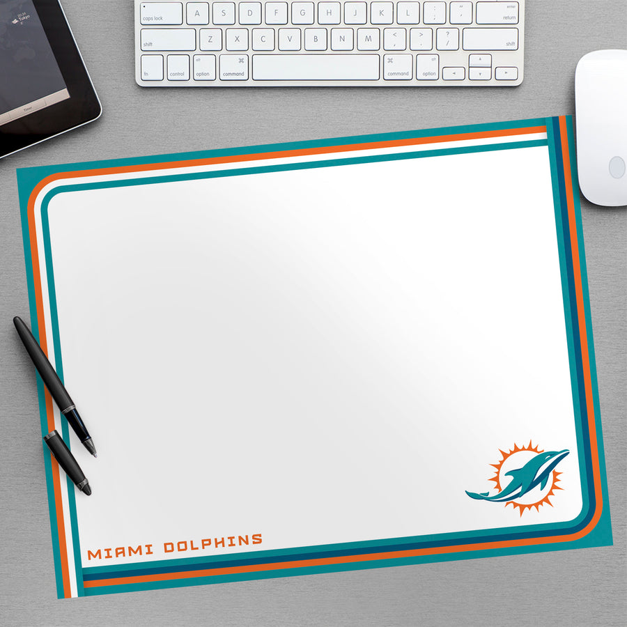 Miami Dolphins - Dry Erase Whiteboard - Official NFL - Reusable Vinyl Wall Decal