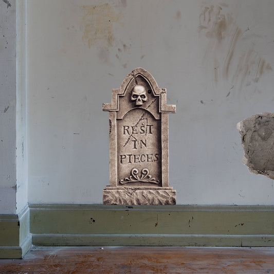 Halloween: Tombstone Rest in Pieces        -   Removable     Adhesive Decal