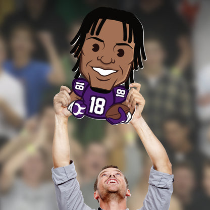 Minnesota Vikings: Justin Jefferson 2020-21 Emoji   Foam Core Cutout  - Officially Licensed NFL    Big Head