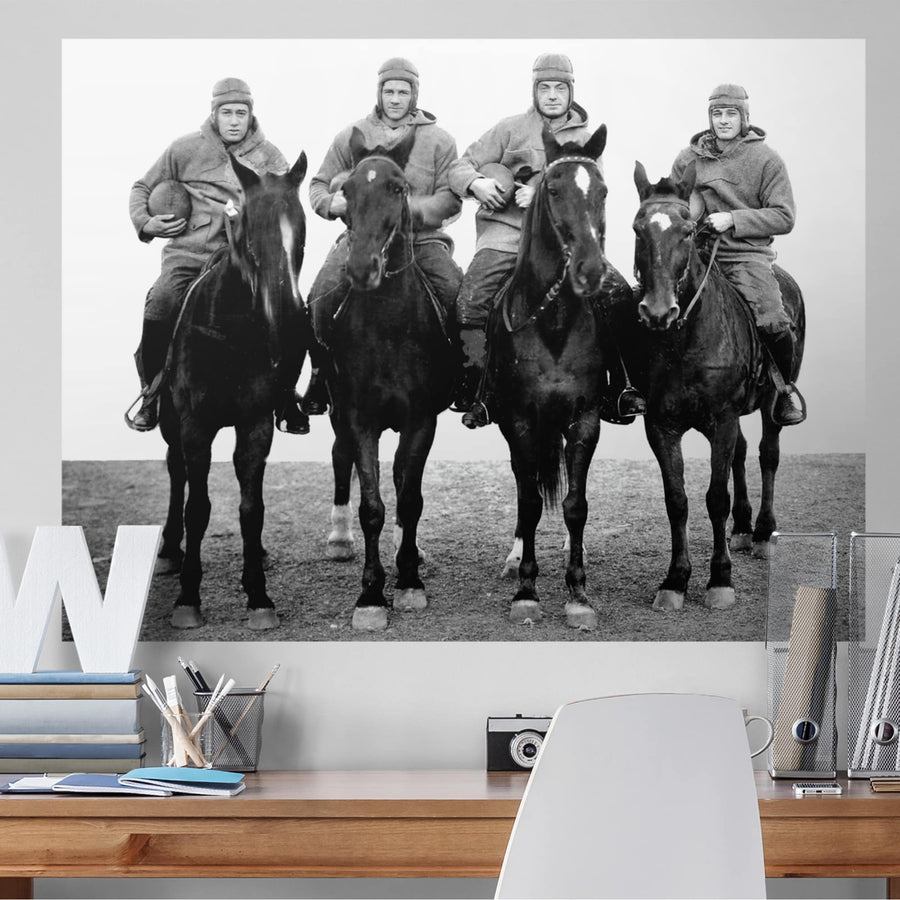 Four Horsemen - Peel & Stick Poster - Official NCAA - Notre Dame Fighting Irish - Reusable Vinyl Wall Decal