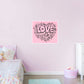 Love Bold Lettering Pink        - Officially Licensed Big Moods Removable     Adhesive Decal