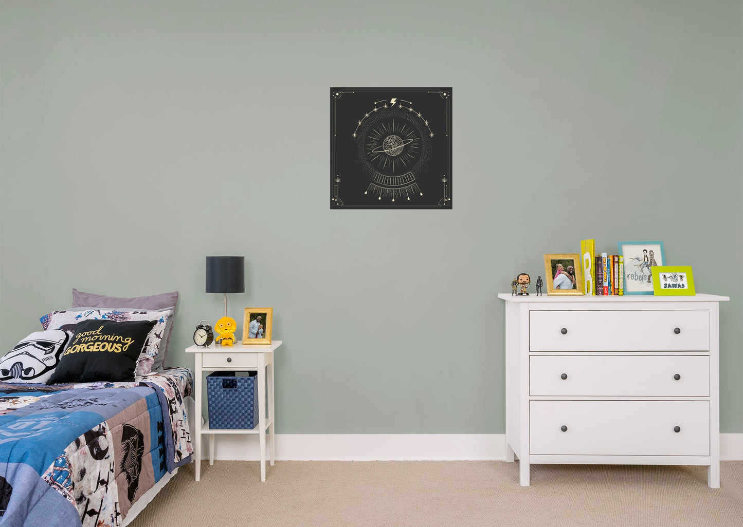 Moon Phases:  Moonlight Murals Planet        -   Removable Wall   Adhesive Decal