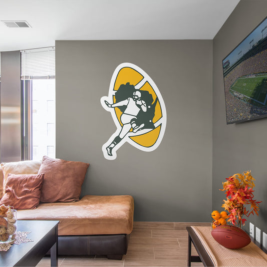 Green Bay Packers: Green Bay Packers Classic Logo        - Officially Licensed NFL Removable Wall   Adhesive Decal