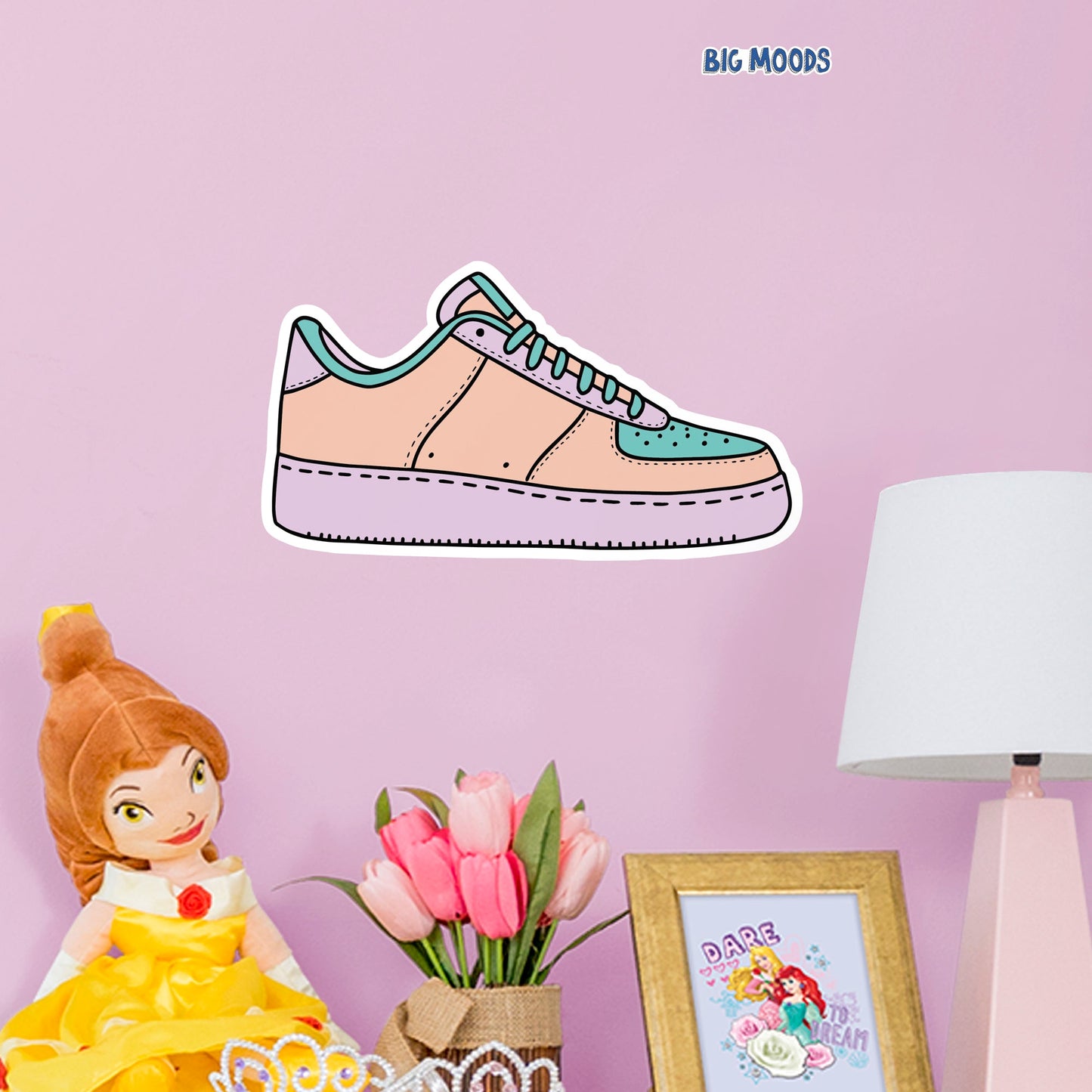Sneaker (Multi)        - Officially Licensed Big Moods Removable     Adhesive Decal