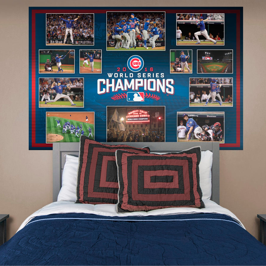 Game 7 Moments - Peel & Stick Poster - Official MLB - Chicago Cubs - Reusable Vinyl Wall Decal