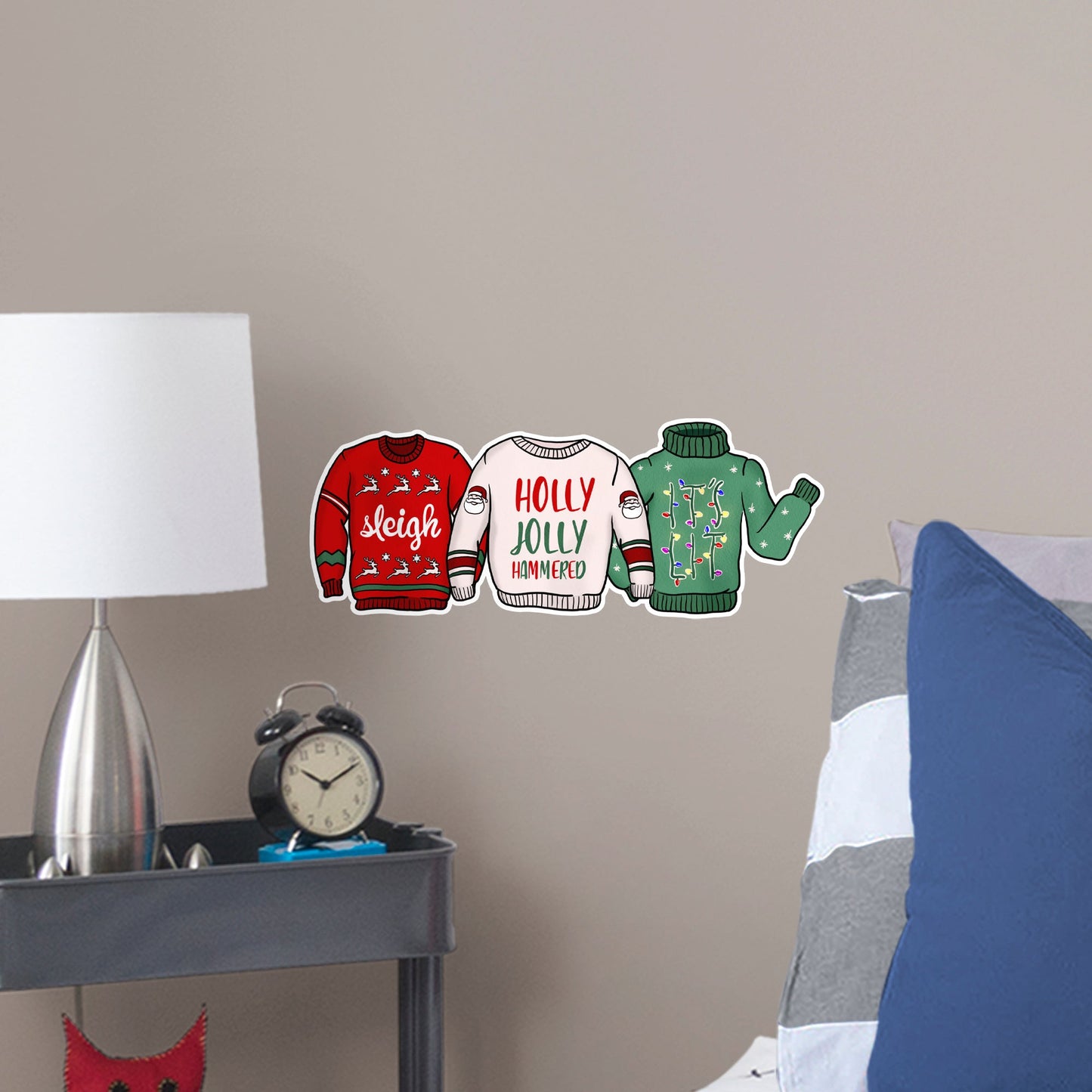 Holiday Sweater Variety        - Officially Licensed Big Moods Removable     Adhesive Decal