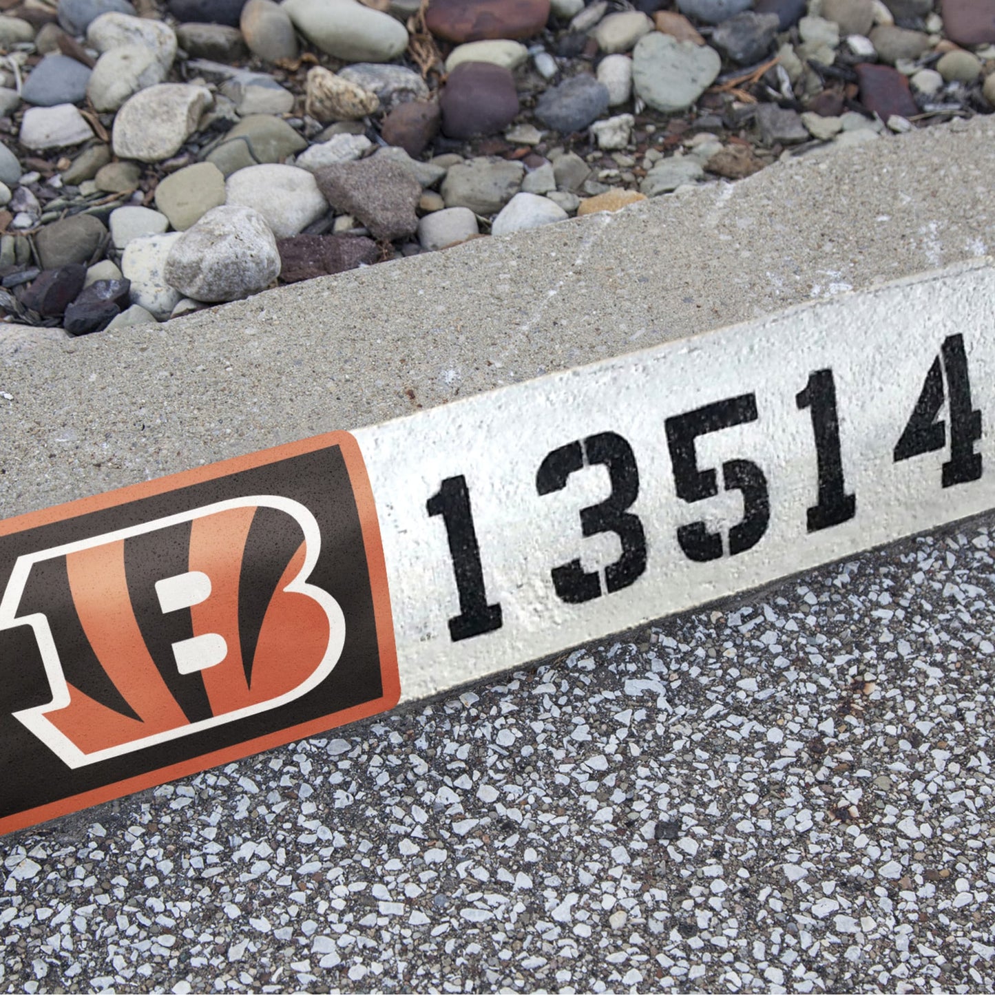 Cincinnati Bengals:  Alumigraphic Address Block Logo        - Officially Licensed NFL    Outdoor Graphic