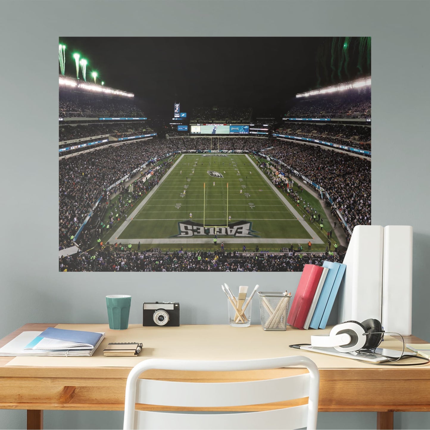 Philadelphia Eagles: Lincoln Financial Field Endzone View Mural        - Officially Licensed NFL Removable Wall   Adhesive Decal
