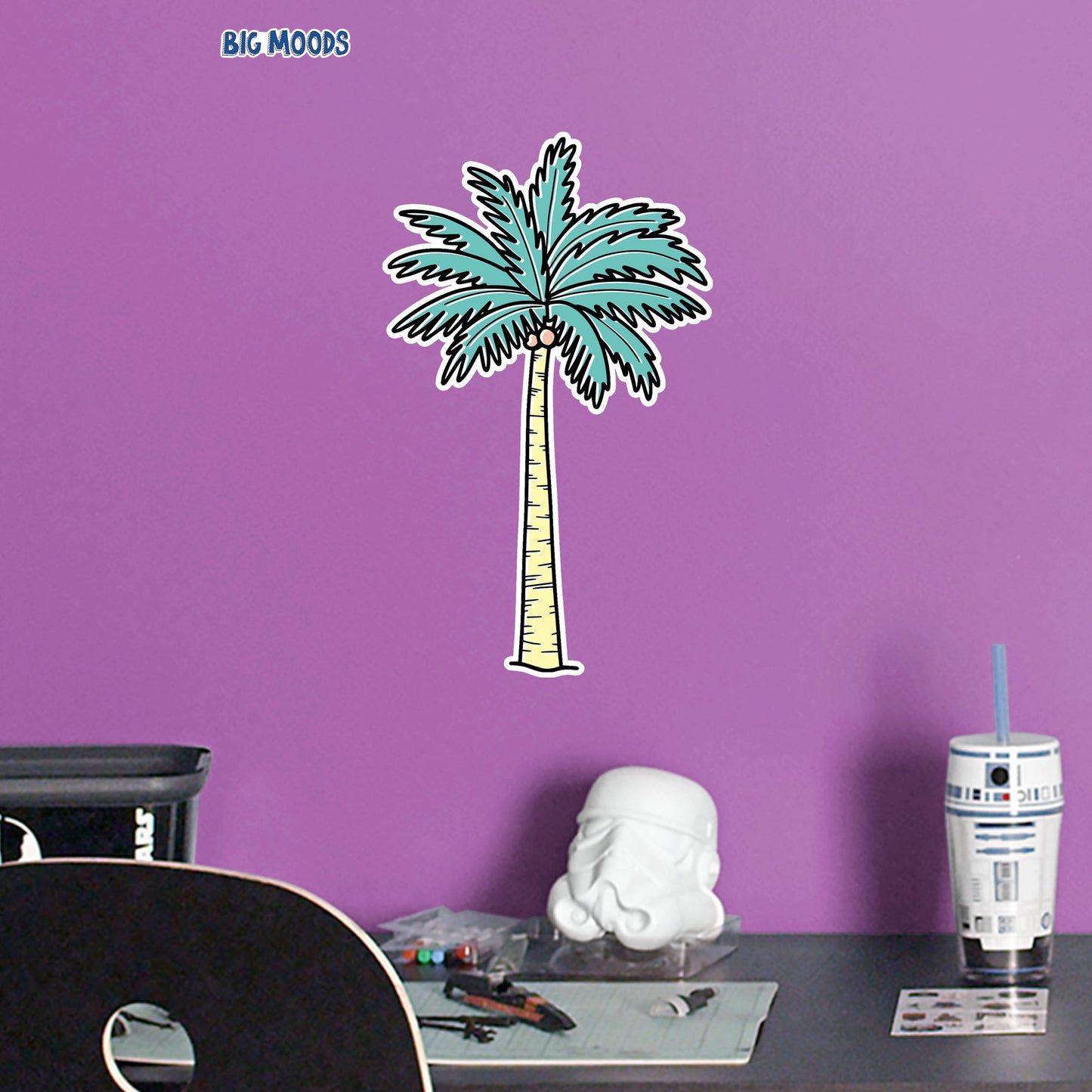 Palm Tree (Multi-Color)        - Officially Licensed Big Moods Removable     Adhesive Decal