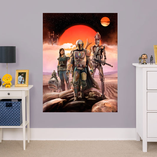 The Mandalorian:  Theatrical Mural        - Officially Licensed Star Wars Removable Wall   Adhesive Decal