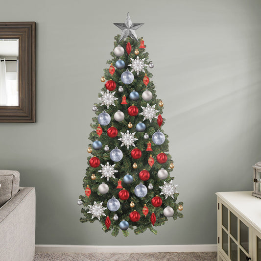 Christmas:  Christmas Tree        -   Removable     Adhesive Decal