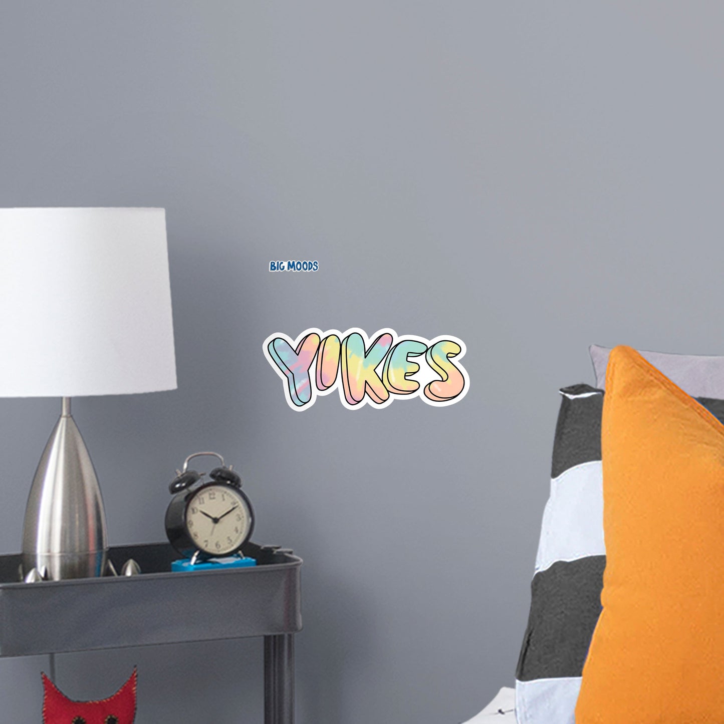 Yikes (Tie-Dye)        - Officially Licensed Big Moods Removable     Adhesive Decal