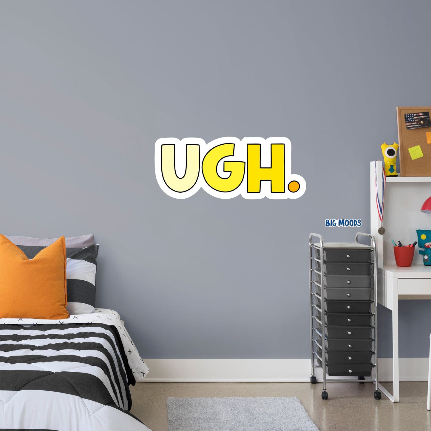 Ugh (Yellow)        - Officially Licensed Big Moods Removable     Adhesive Decal