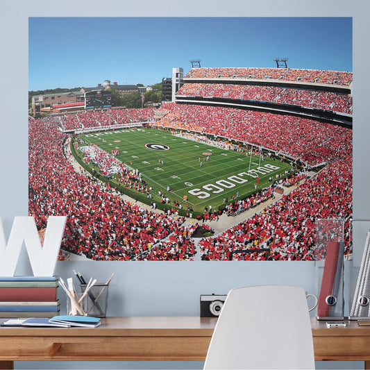 U of Georgia: Georgia Bulldogs Standford Stadium Corner View Mural        - Officially Licensed NCAA Removable Wall   Adhesive Decal