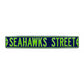 Seattle Seahawks - SEAHAWKS STREET - Embossed Steel Street Sign