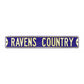 Baltimore Ravens - RAVENS COUNTRY - Embossed Steel Street Sign