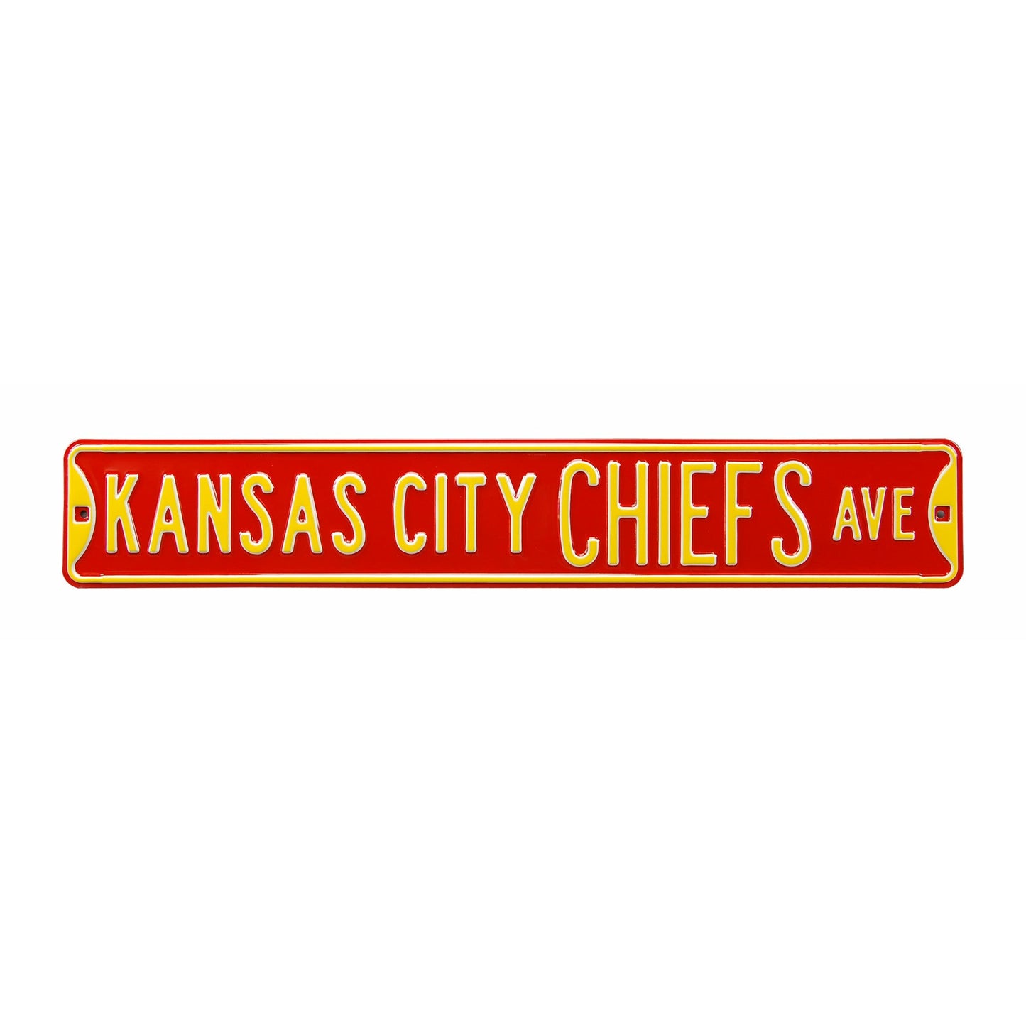 Kansas City Chiefs - CHIEFS AVE - Embossed Steel Street Sign
