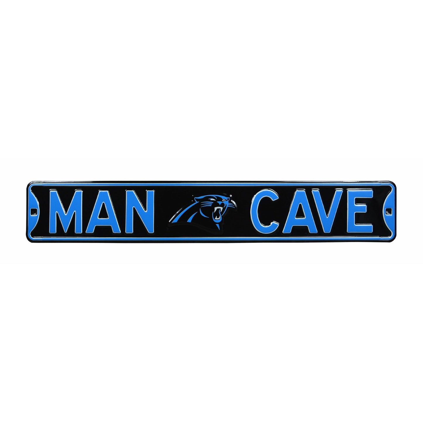 Carolina Panthers - MAN CAVE - Embossed Steel Street Sign