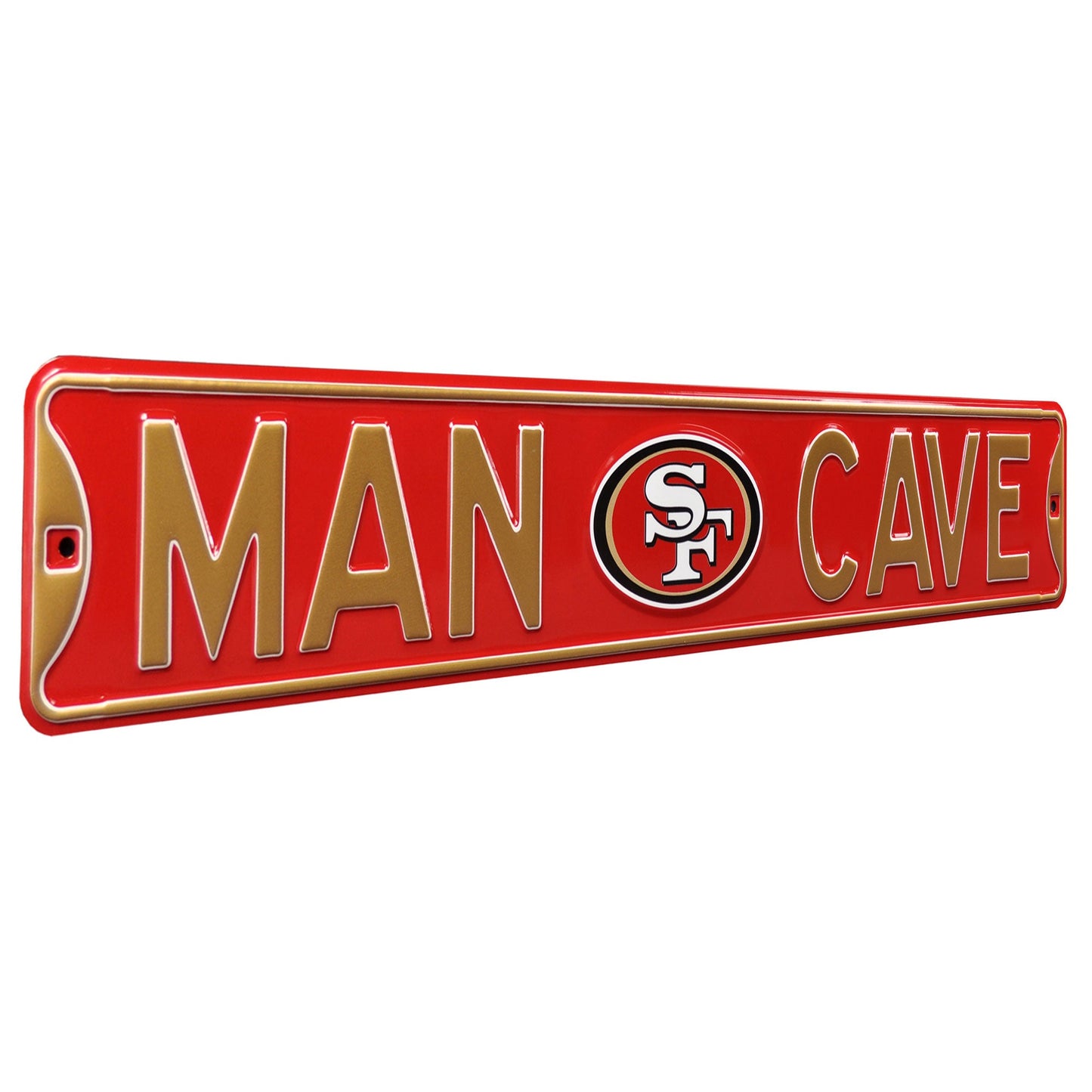 San Francisco 49ers - MAN CAVE - Embossed Steel Street Sign