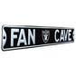 Las Vegas Raiders - FAN CAVE - Embossed Steel Street Sign