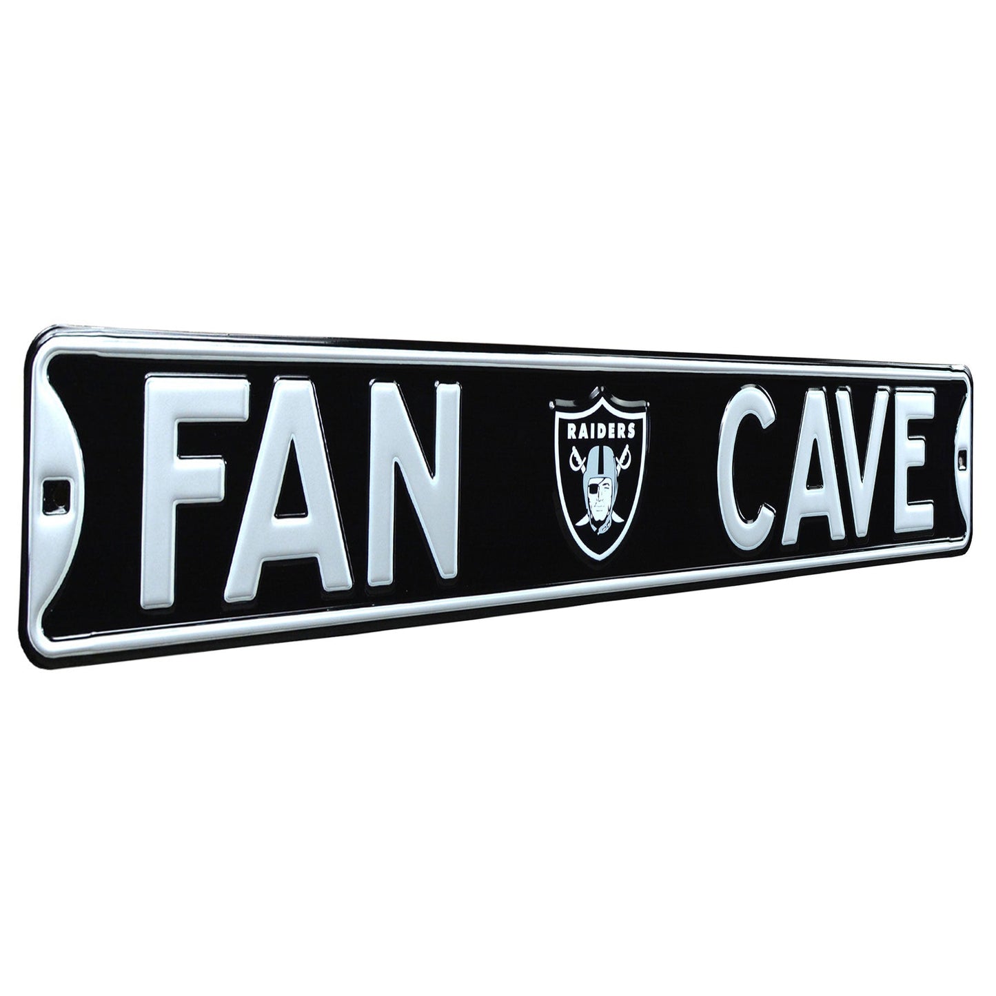 Las Vegas Raiders - FAN CAVE - Embossed Steel Street Sign
