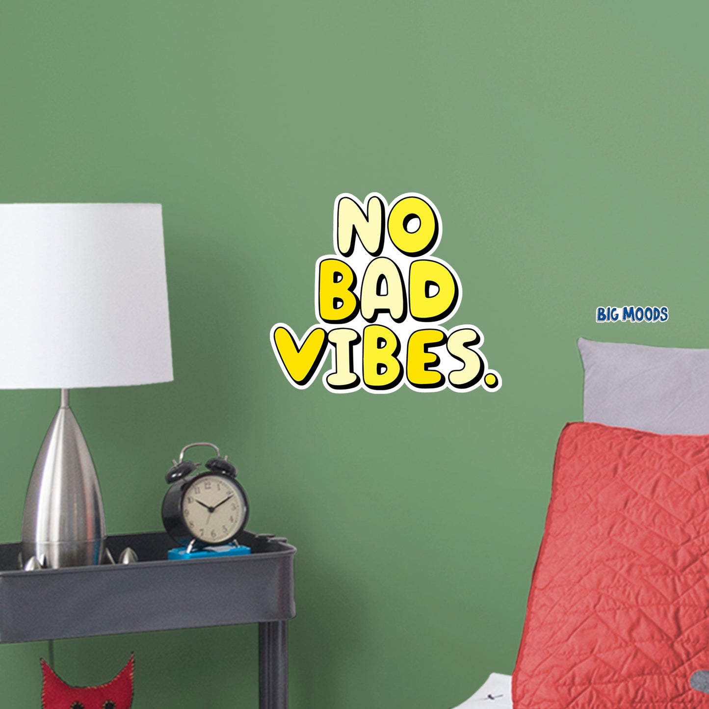 No Bad Vibes (Yellow)        - Officially Licensed Big Moods Removable     Adhesive Decal