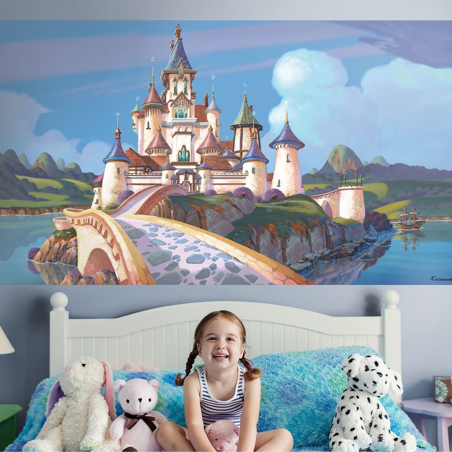 Sofia the First:  Castle Mural        - Officially Licensed Disney Removable Wall   Adhesive Decal