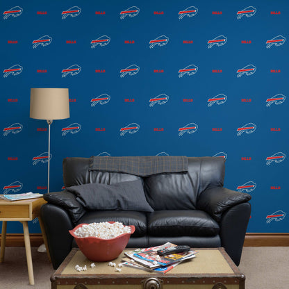 Buffalo Bills: Blue Line Pattern Line        - Officially Licensed NFL  Peel & Stick Wallpaper