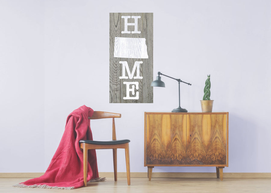 Home Products: North Dakota Vinyl State Home Signs        -   Removable     Adhesive Decal