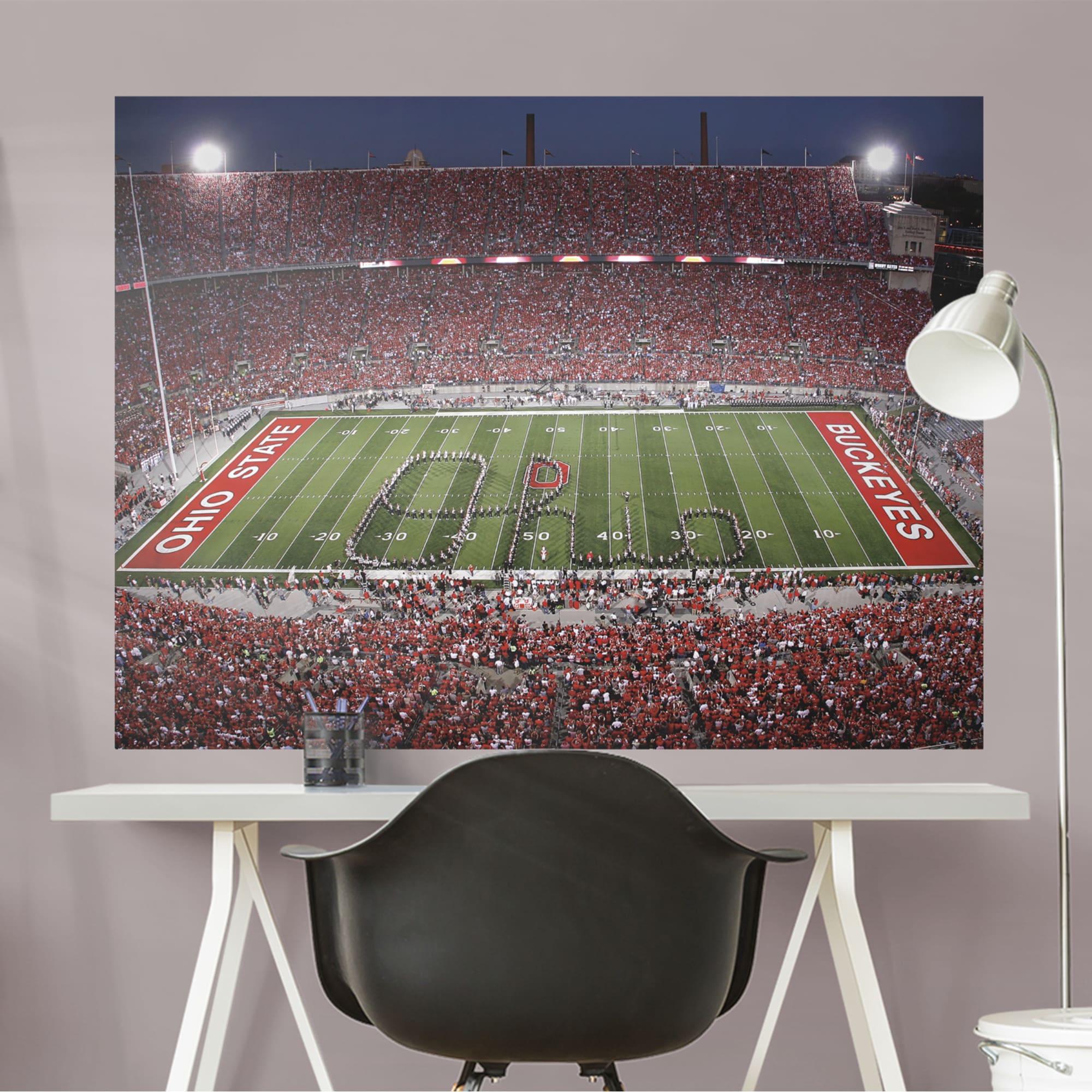 Ohio State Buckeyes - Ohio Script Stadium Mural - Peel & Stick Poster ...