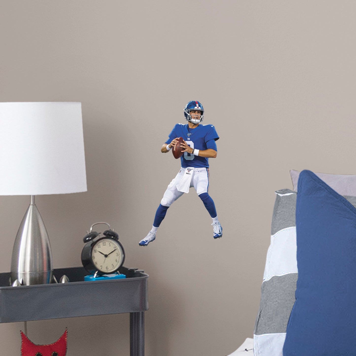 New York Giants: Daniel Jones         - Officially Licensed NFL Removable Wall   Adhesive Decal