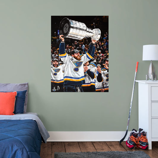 St. Louis Blues: Ryan O'Reilly 2019 Stanley Cup Champions Mural        - Officially Licensed NHL Removable Wall   Adhesive Decal