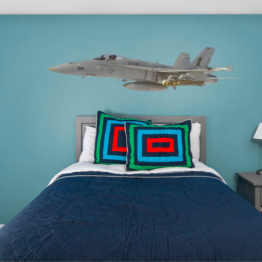U.S. Navy: F-18 Hornet Icon        - Officially Licensed Navy Removable     Adhesive Decal