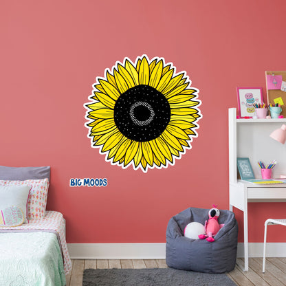Sunflower (Yellow)        - Officially Licensed Big Moods Removable     Adhesive Decal