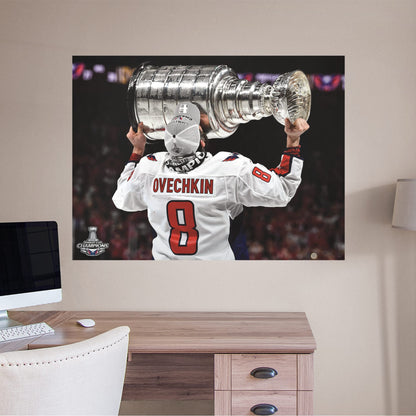 Washington Capitals: Alex Ovechkin 2018 Stanley Cup Kiss Mural        - Officially Licensed NHL Removable Wall   Adhesive Decal
