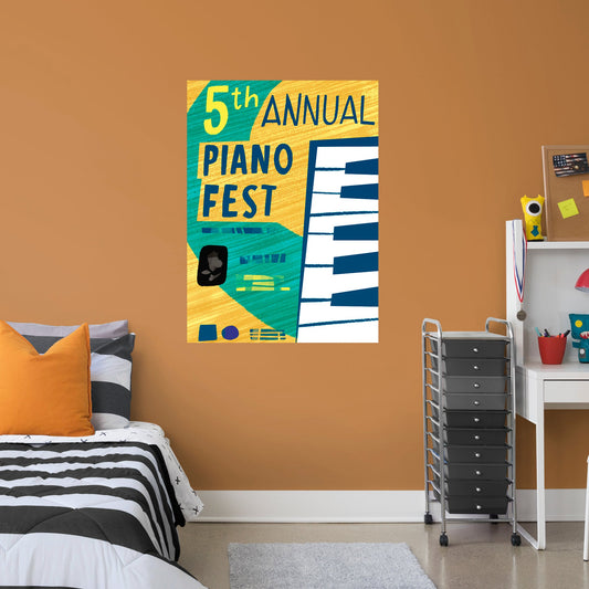 Soul Movie:  Piano Fest Mural        - Officially Licensed Disney Removable Wall   Adhesive Decal