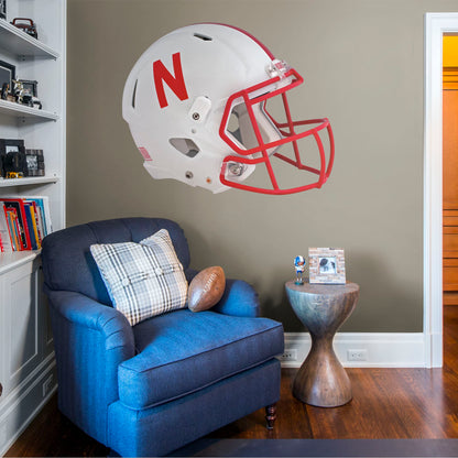 U of Nebraska: Nebraska Cornhuskers Helmet        - Officially Licensed NCAA Removable     Adhesive Decal