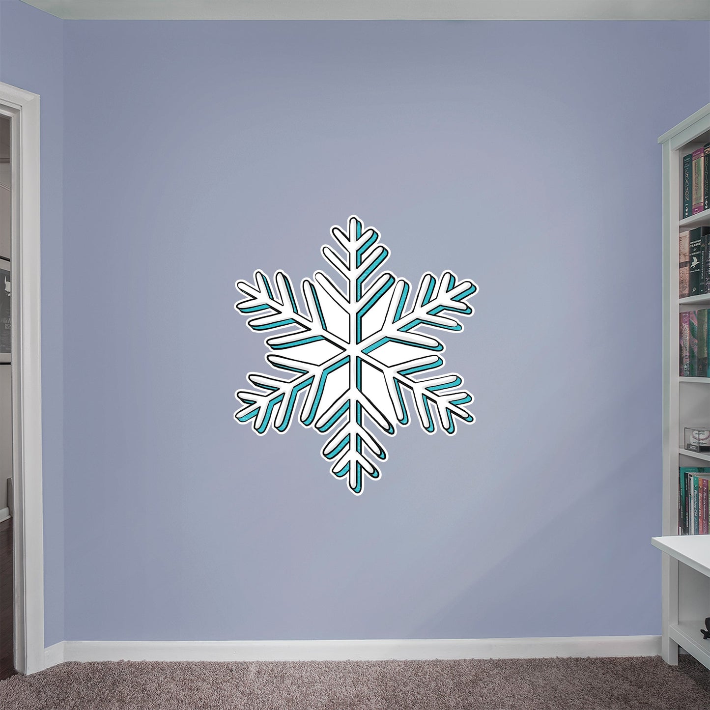Teal Snowflake        - Officially Licensed Big Moods Removable     Adhesive Decal