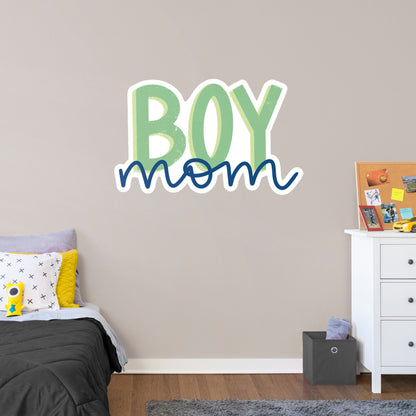 Boy Mom Green Blue        - Officially Licensed Big Moods Removable     Adhesive Decal
