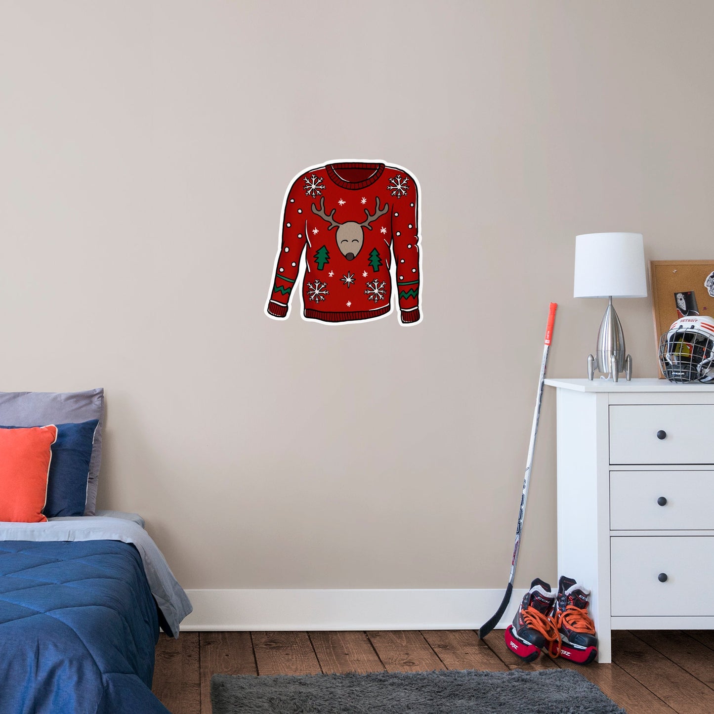 Reindeer Sweater        - Officially Licensed Big Moods Removable     Adhesive Decal