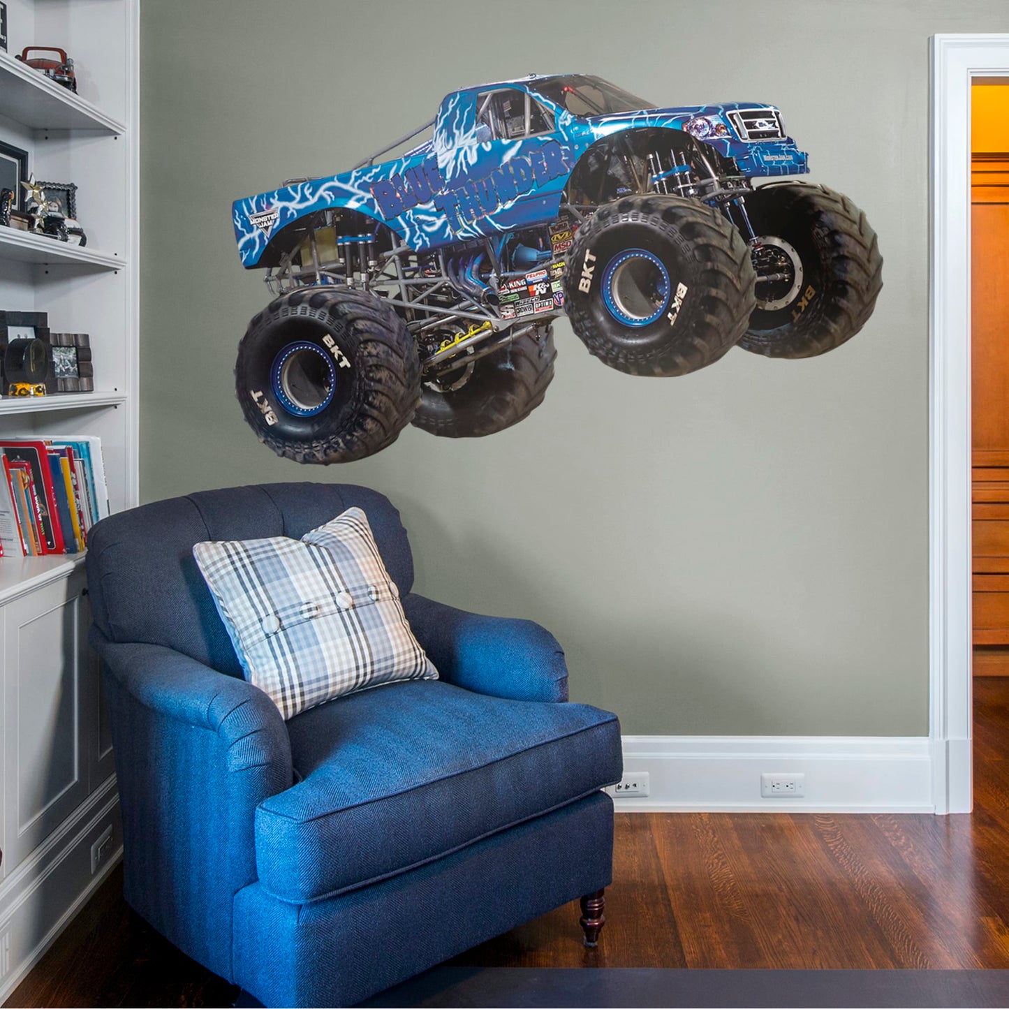 Blue Thunder         - Officially Licensed Monster Jam Removable     Adhesive Decal