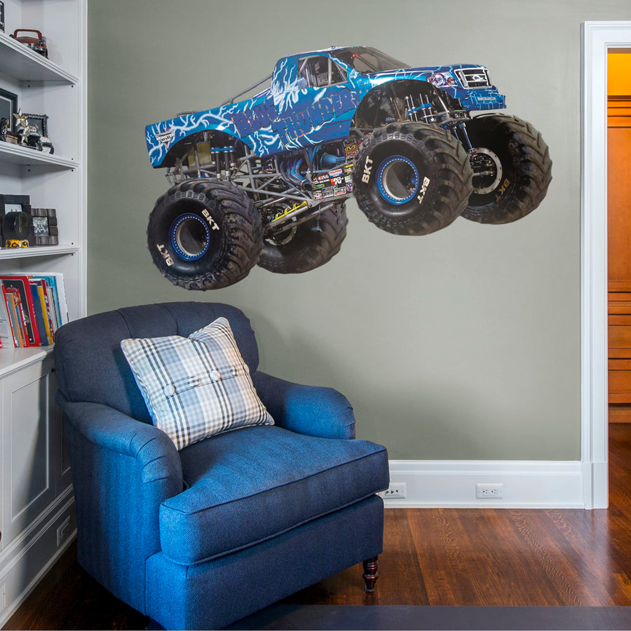 Blue Thunder - RealBig Collection - Official Monster Jam - Reusable Vinyl Wall Decals
