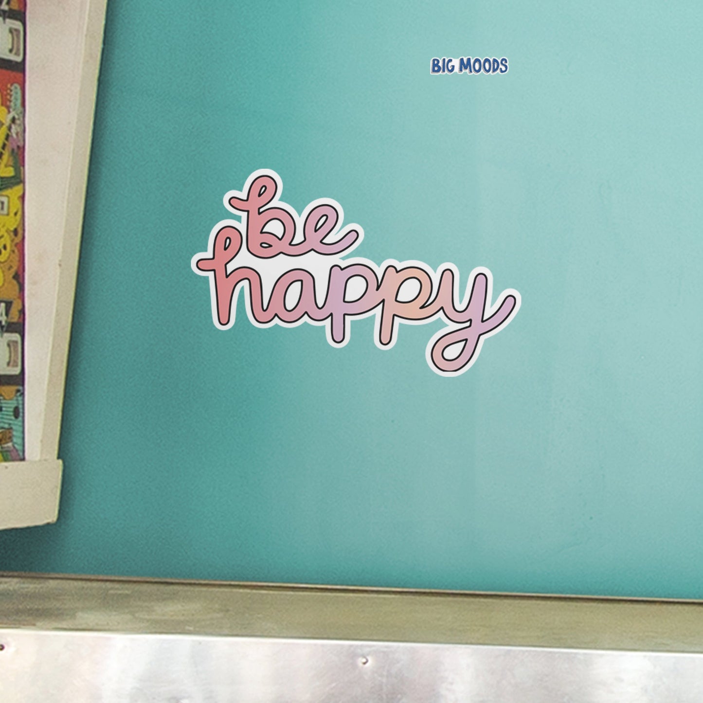 Be Happy (Multi-Color)        - Officially Licensed Big Moods Removable     Adhesive Decal