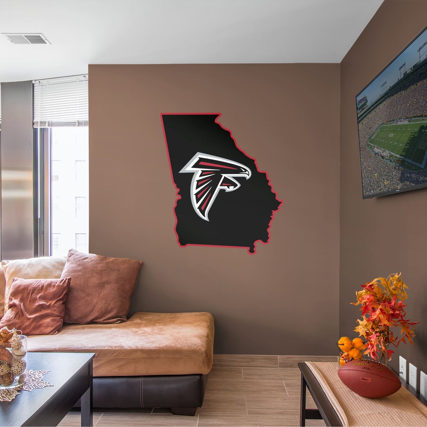 Atlanta Falcons:  State of Georgia        - Officially Licensed NFL Removable Wall   Adhesive Decal