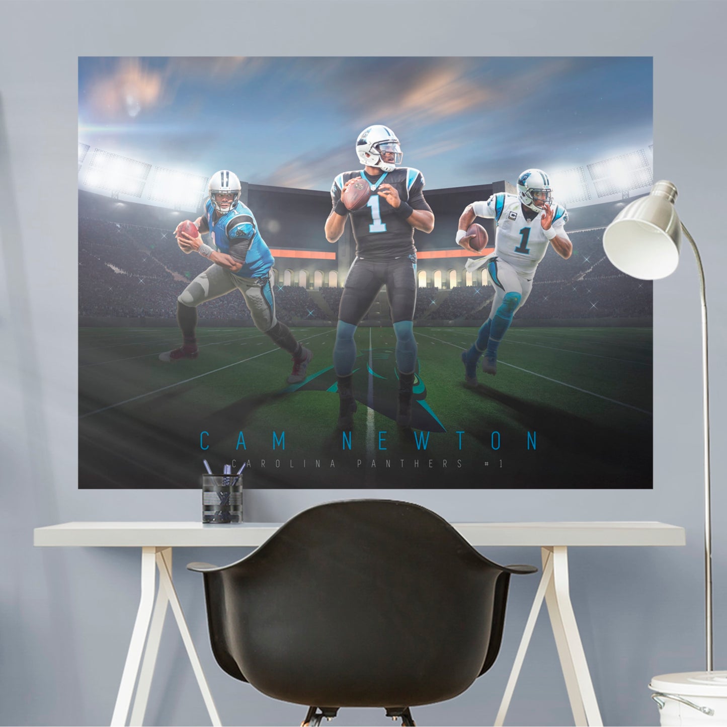 Carolina Panthers: Cam Newton Montage Mural        - Officially Licensed NFL Removable Wall   Adhesive Decal